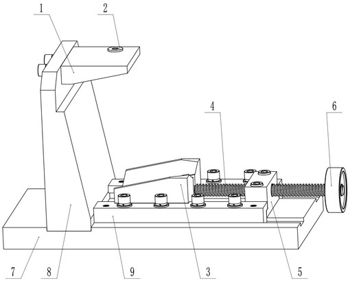 Drilling clamp for bottom inclined oil holes of hydraulic cylinder