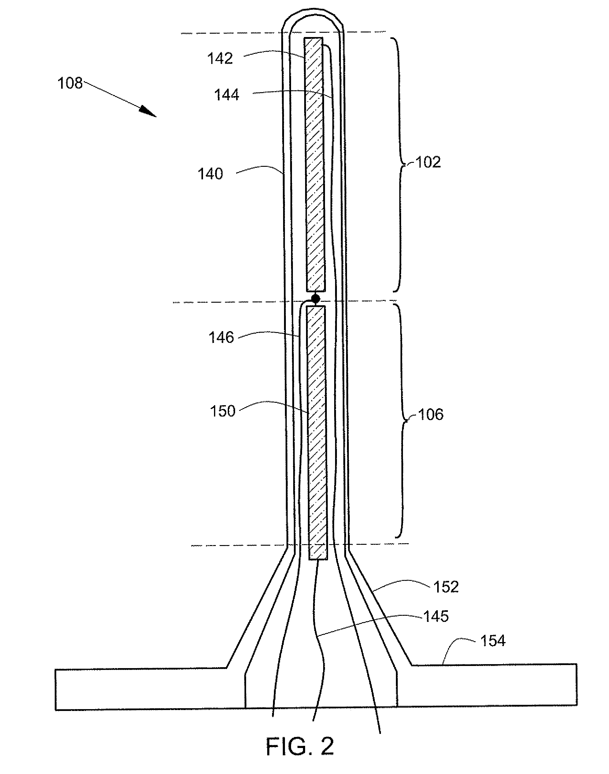 Impending icing probe with thermal isolation pedestal