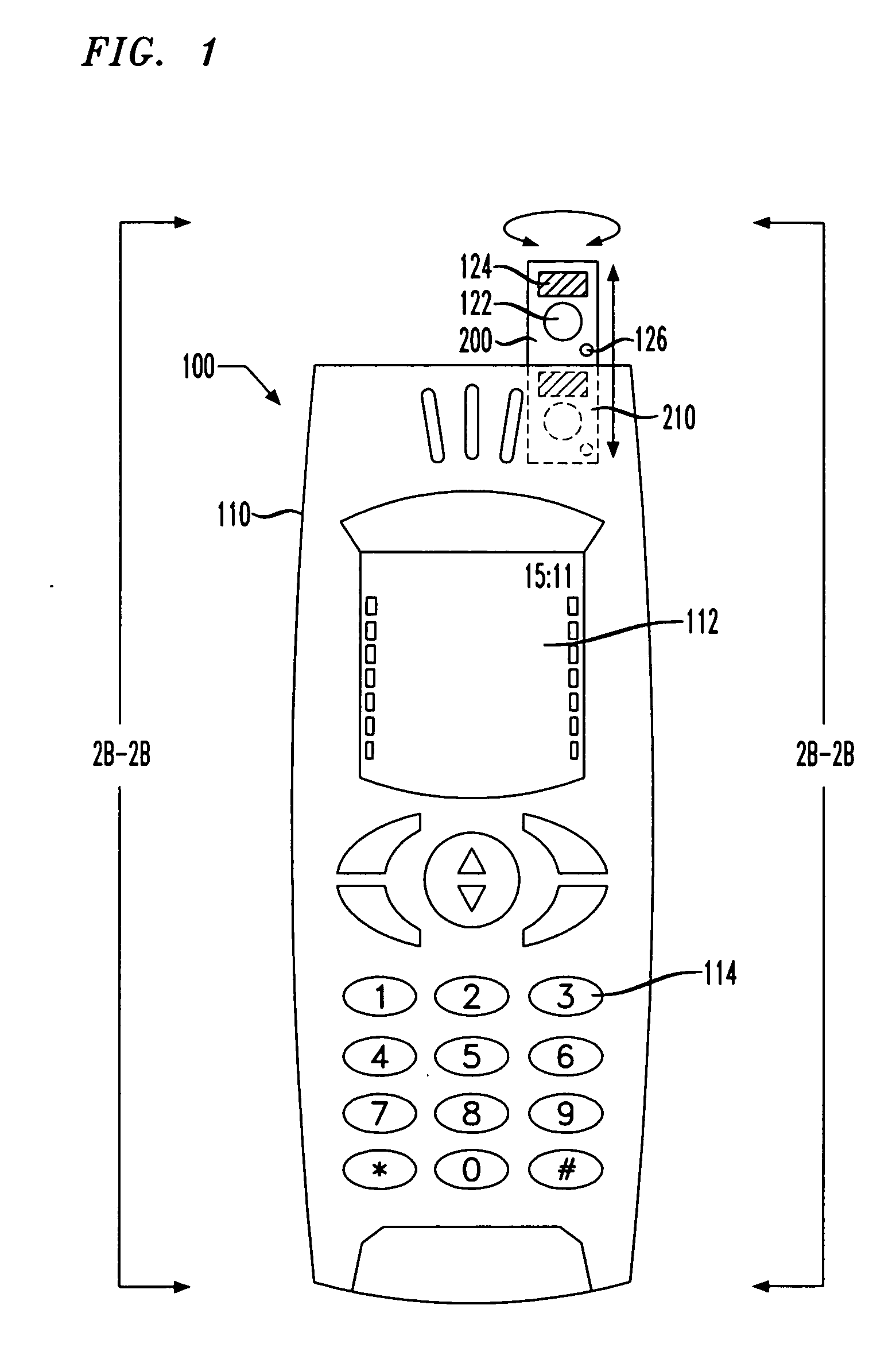 Retractable rotatable camera module for mobile communication device and method of operation thereof
