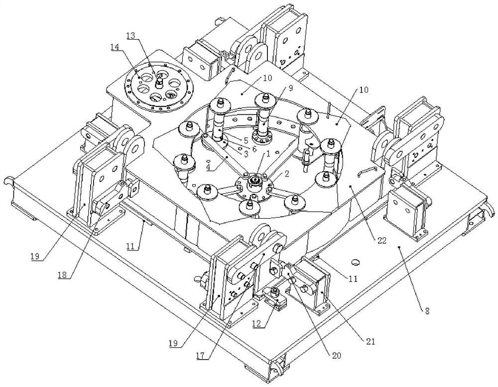 Welding centering device for tower crane swing mechanism and welding fixture