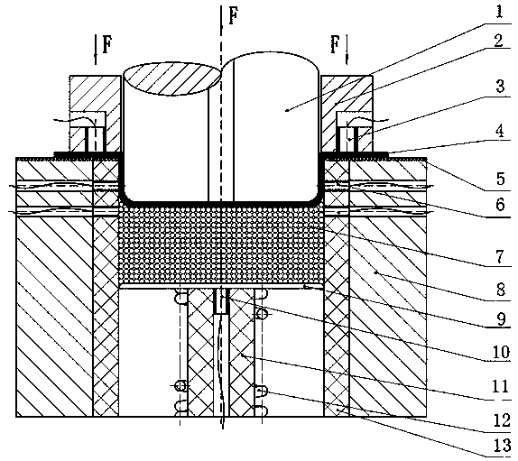 Difficult-to-deform metal sheet electric field assisted deep drawing device