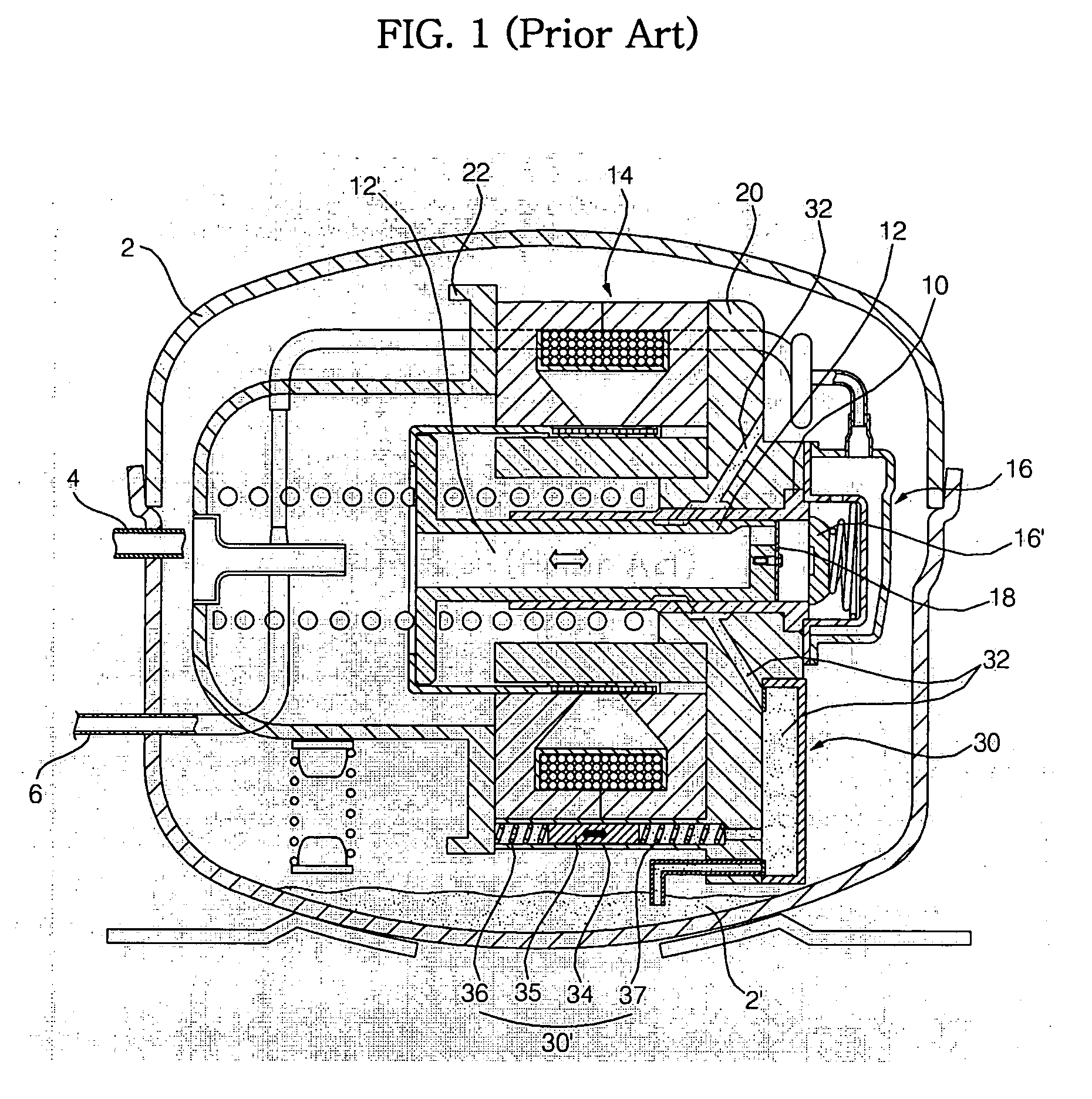 Linear compressor and lubricating oil pump thereof