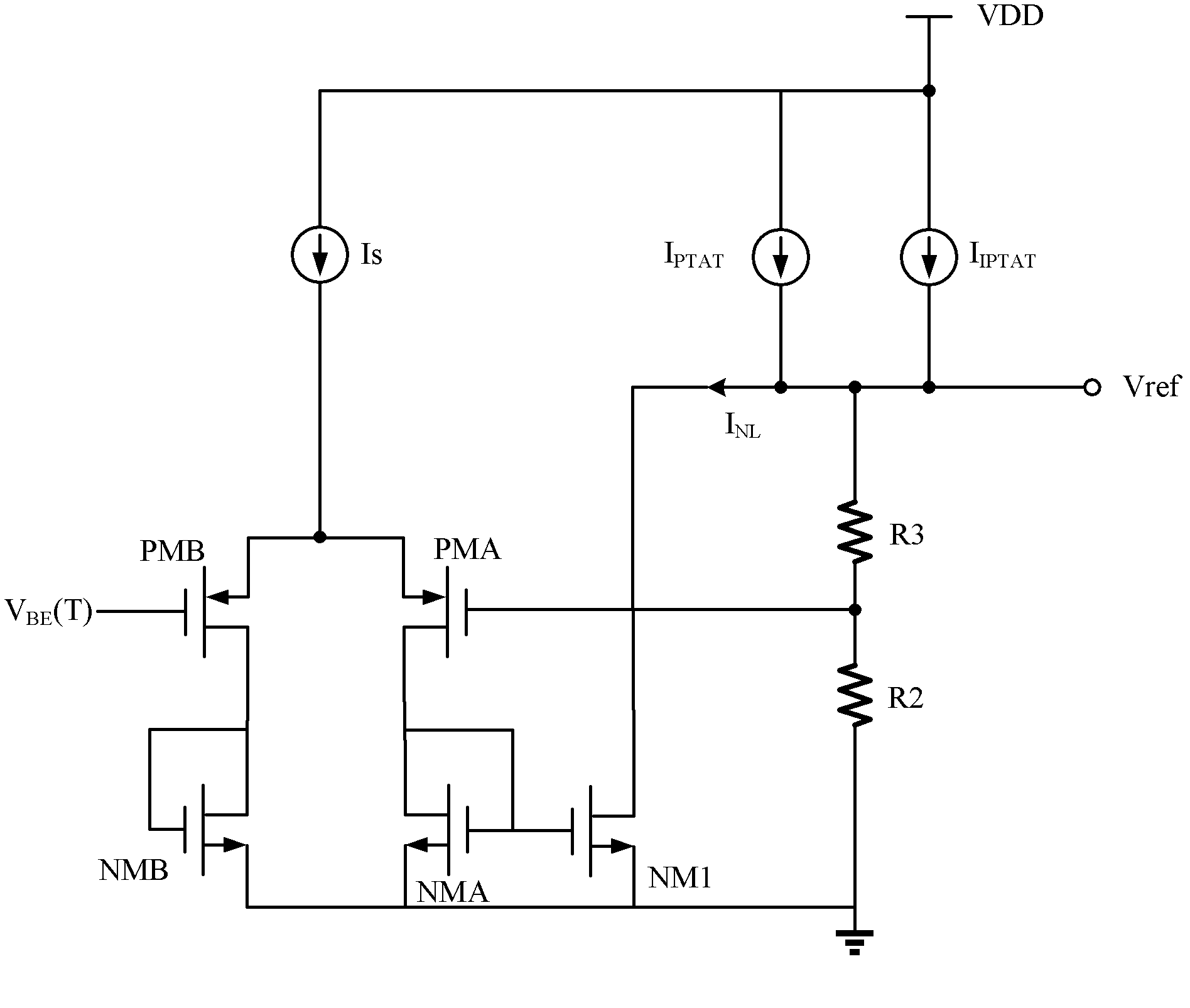 Low temperature coefficient bandgap voltage reference circuit