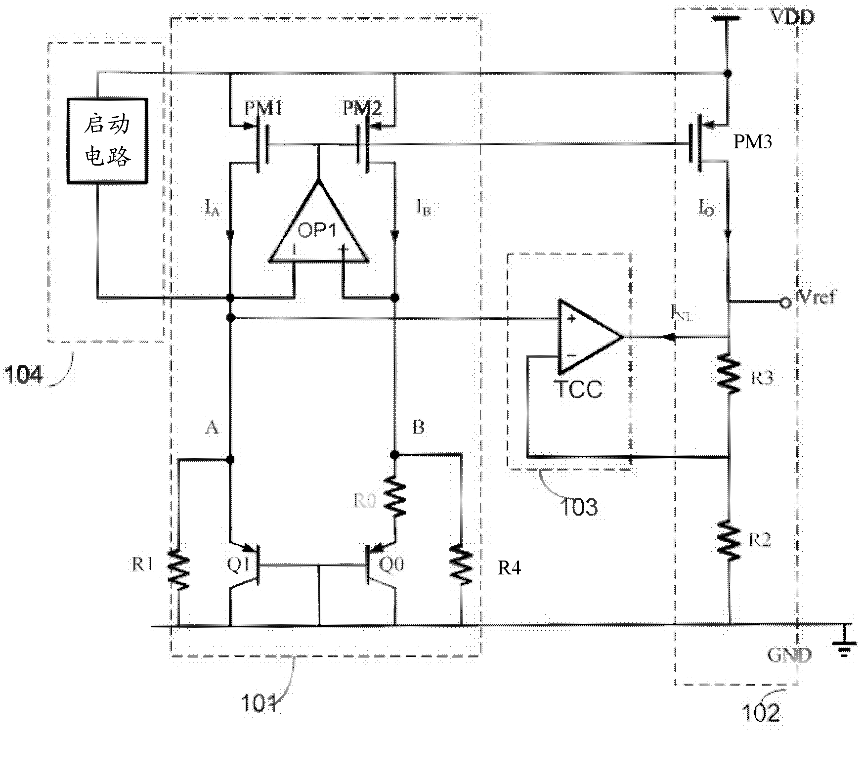 Low temperature coefficient bandgap voltage reference circuit