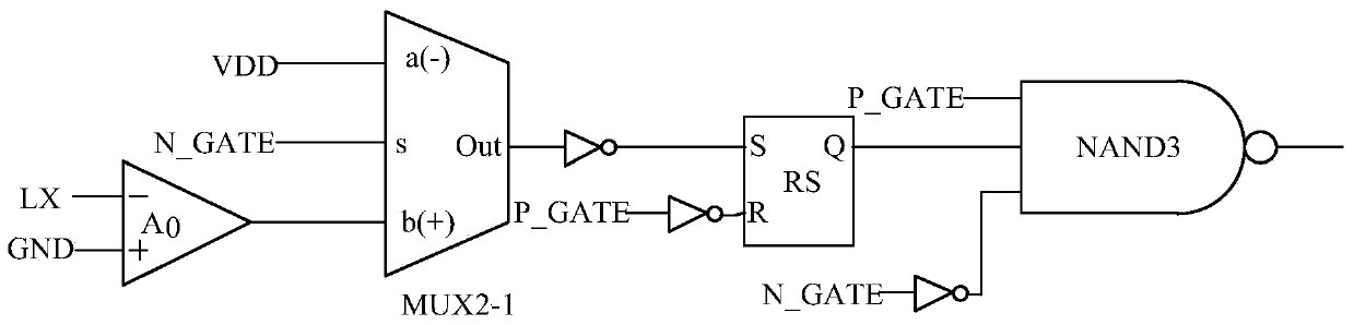 Anti-ringing circuit for integrated voltage-reducing direct current/direct current (DC/DC) switch converter