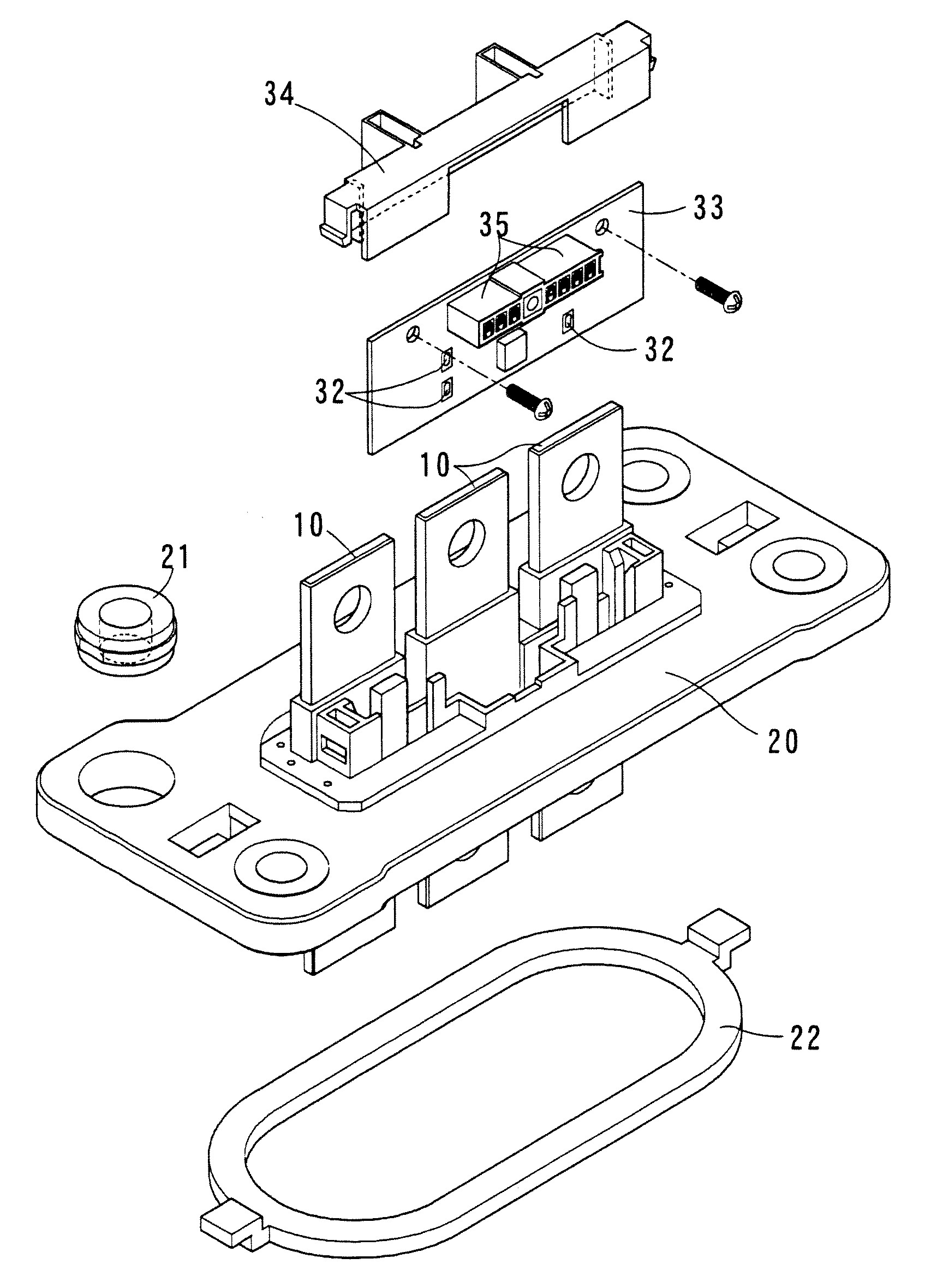 Relay busbar device with built-in current sensor for vehicle