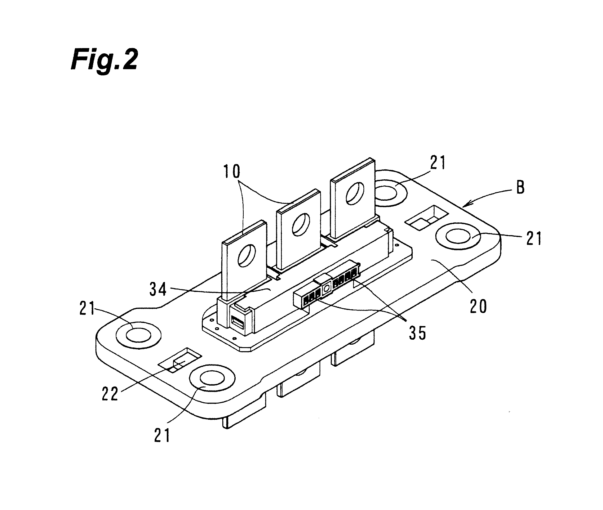 Relay busbar device with built-in current sensor for vehicle