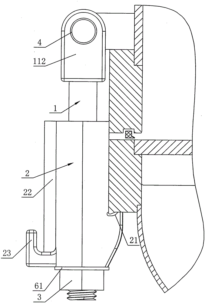 A quick connection device with an open container body and a sealing cap