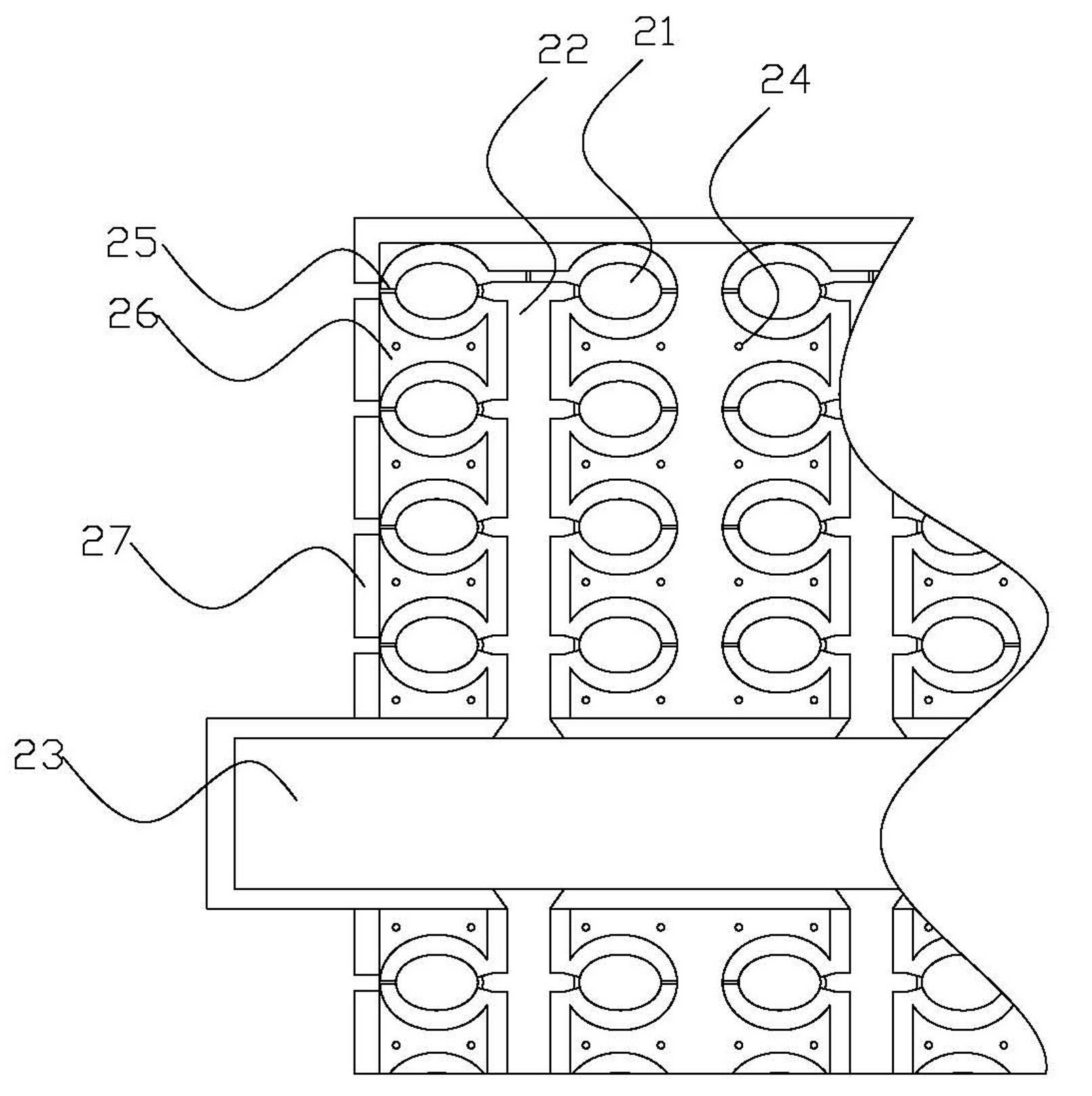 Method and mold for packaging high-power LED (light emitting diode) liquid silicon rubber