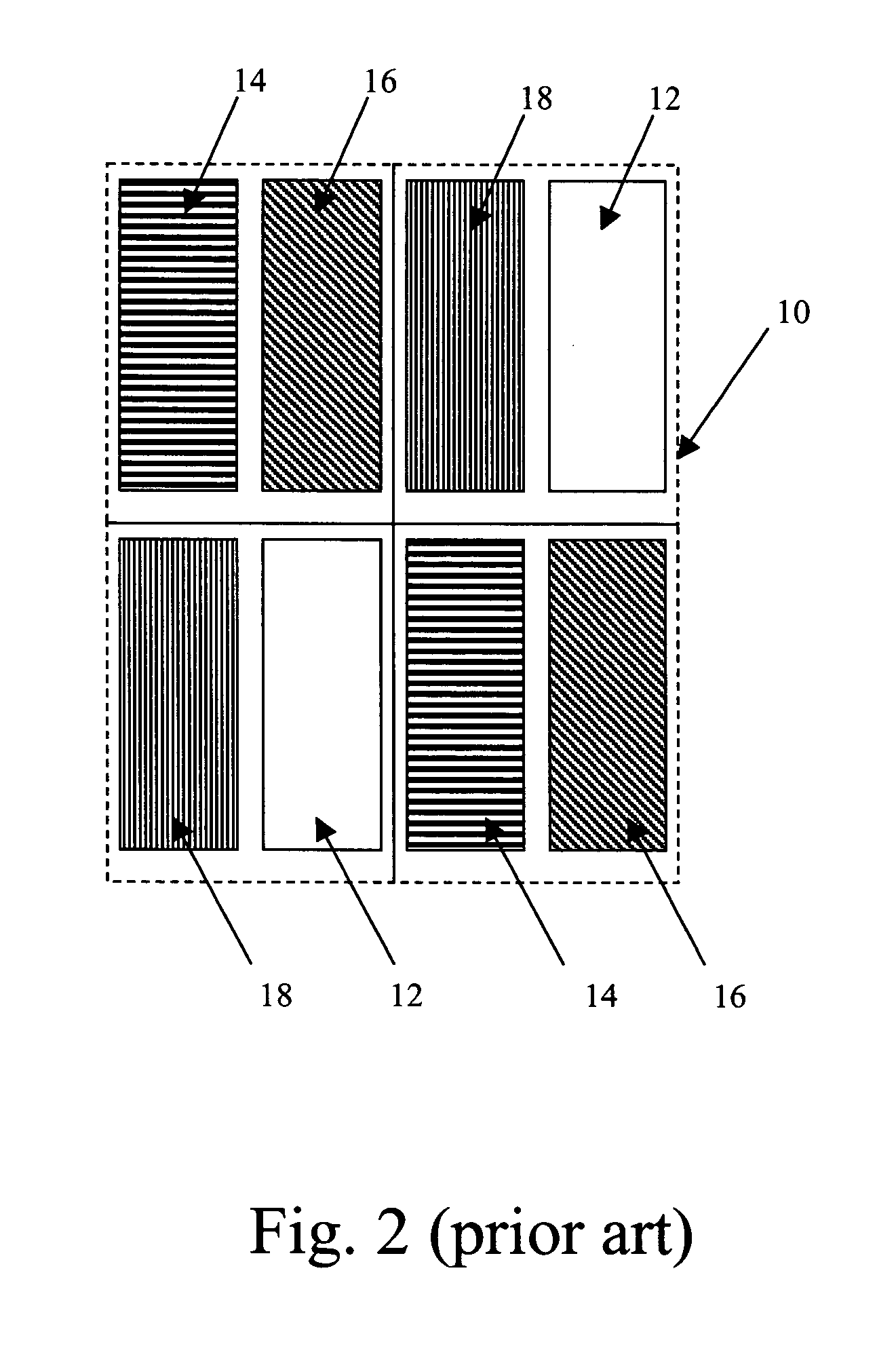 Color EL display system with improved resolution
