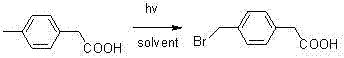 P-bromomethyl phenylacetic acid preparation method