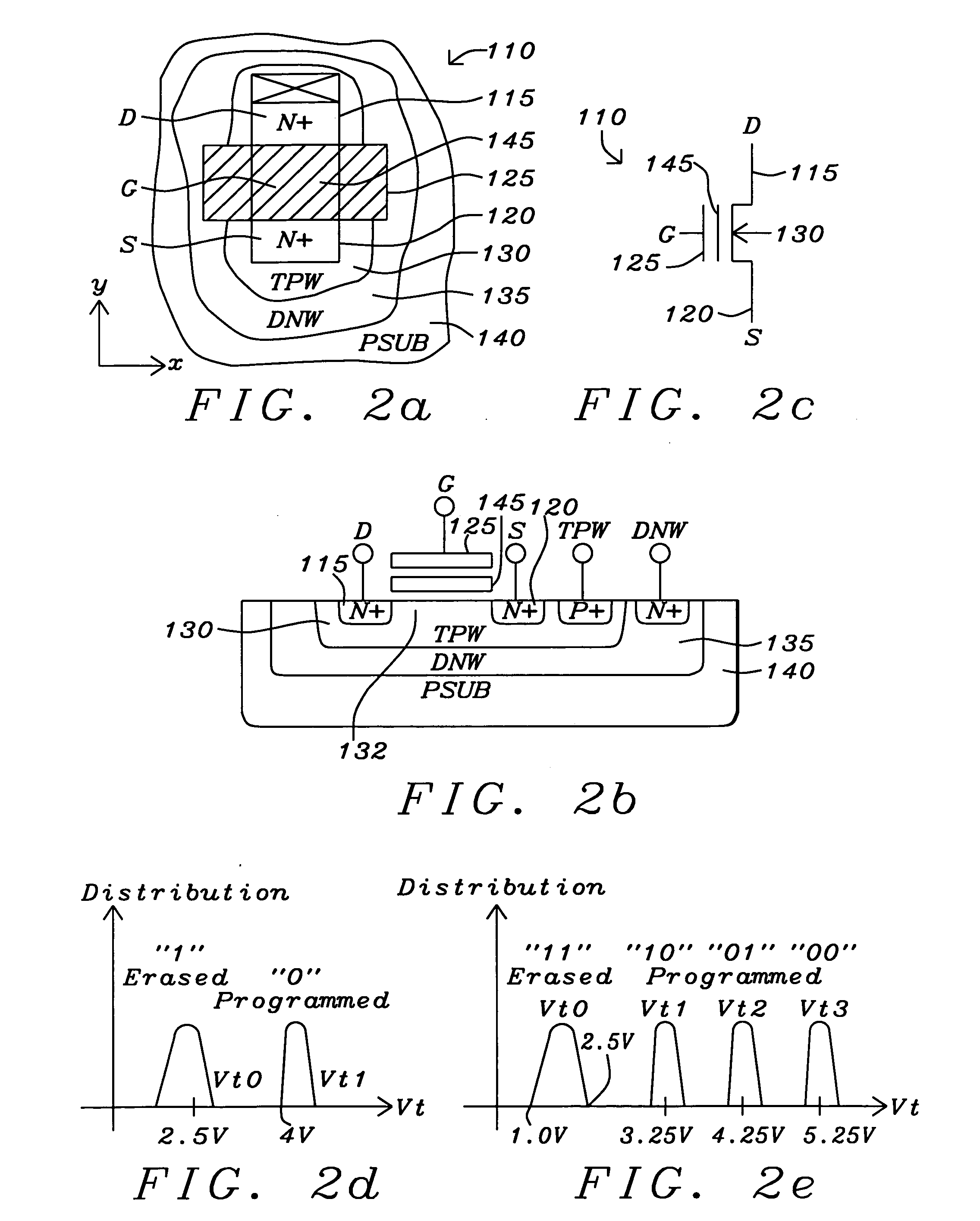NAND string based NAND/NOR flash memory cell, array, and memory device having parallel bit lines and source lines, having a programmable select gating transistor, and circuits and methods for operating same