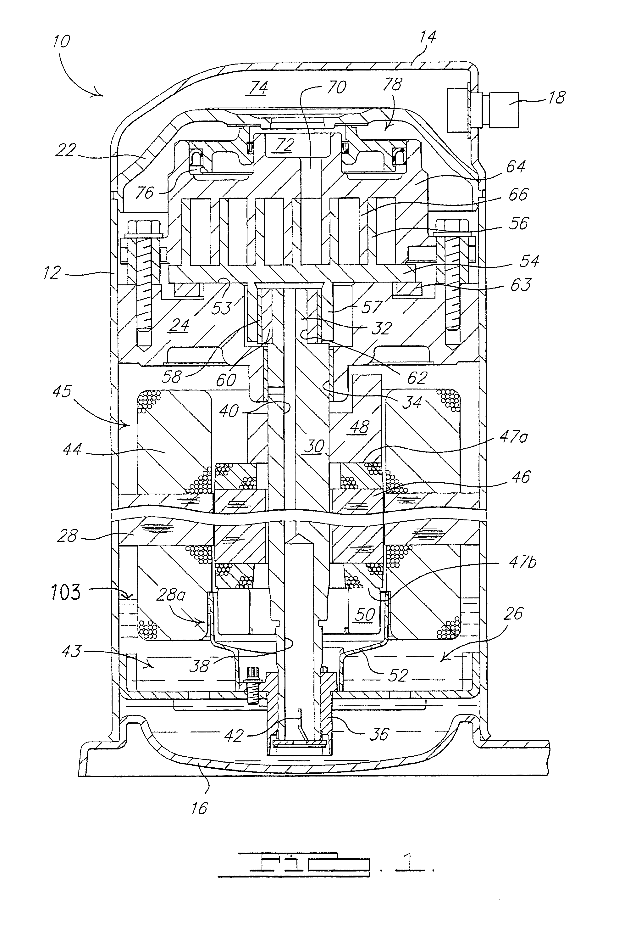 Compressor having counter-weight cup