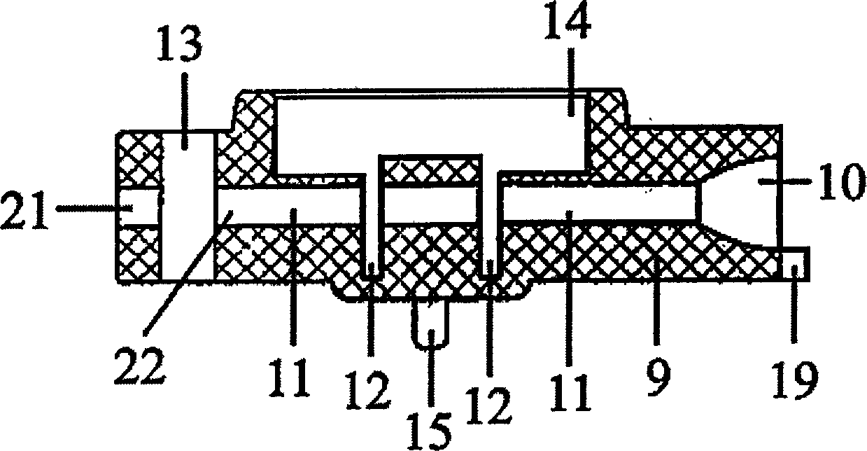 Multi-path connecting terminal for communication cable and its producing method and connecting method