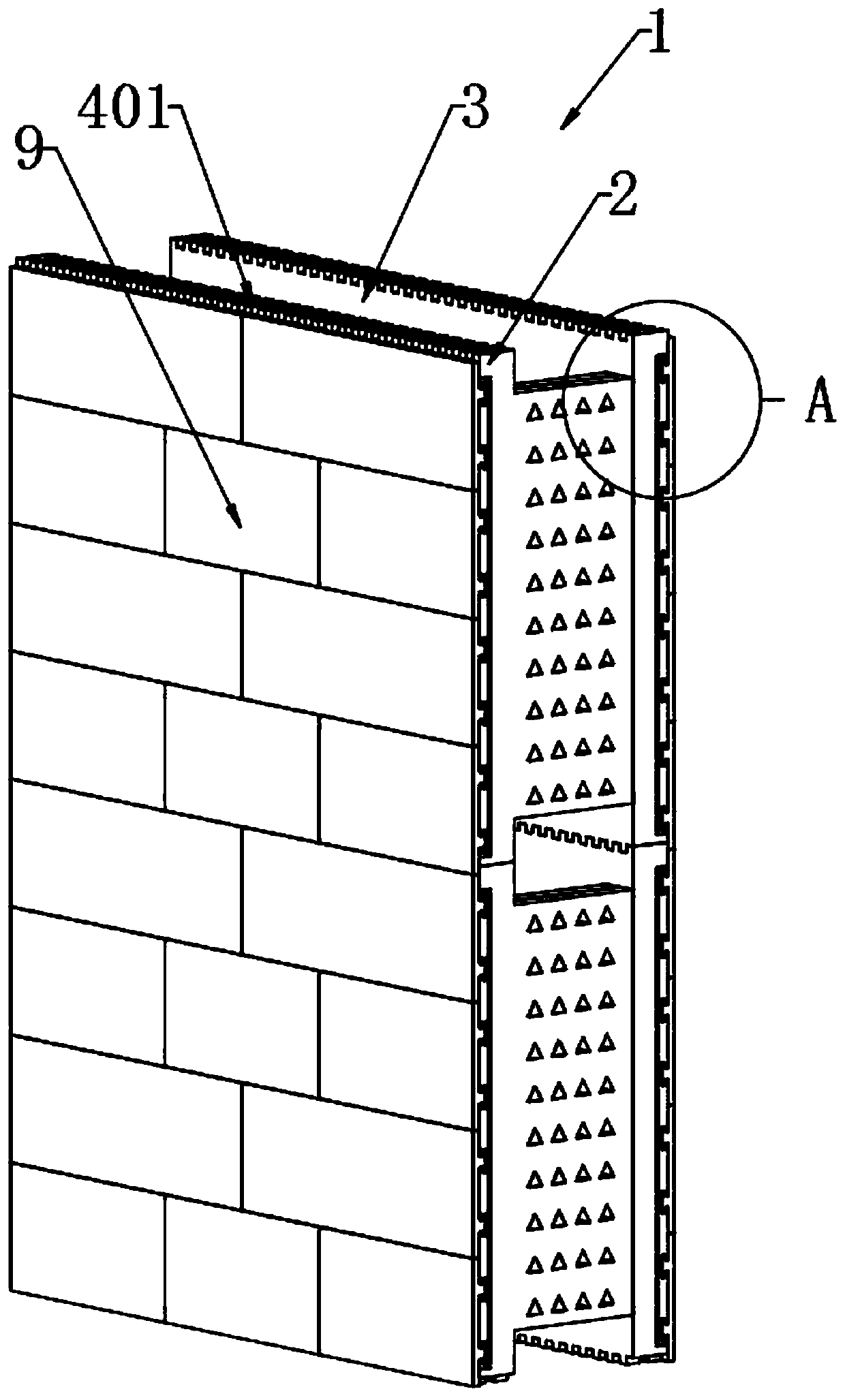 Assembled compound exterior wallboard structure of building