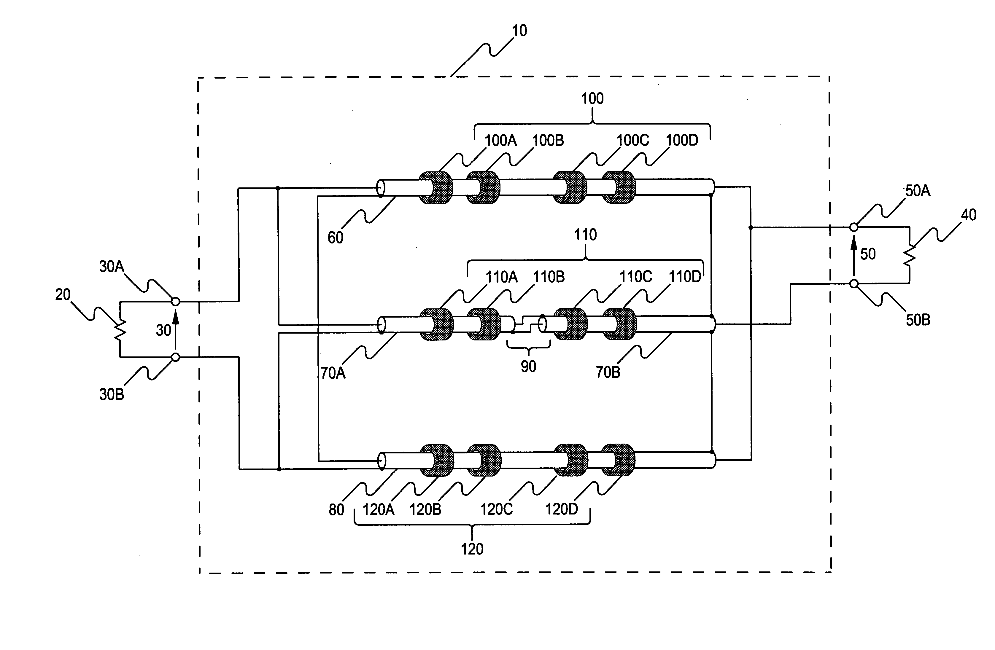 Wide-bandwidth balanced transformer