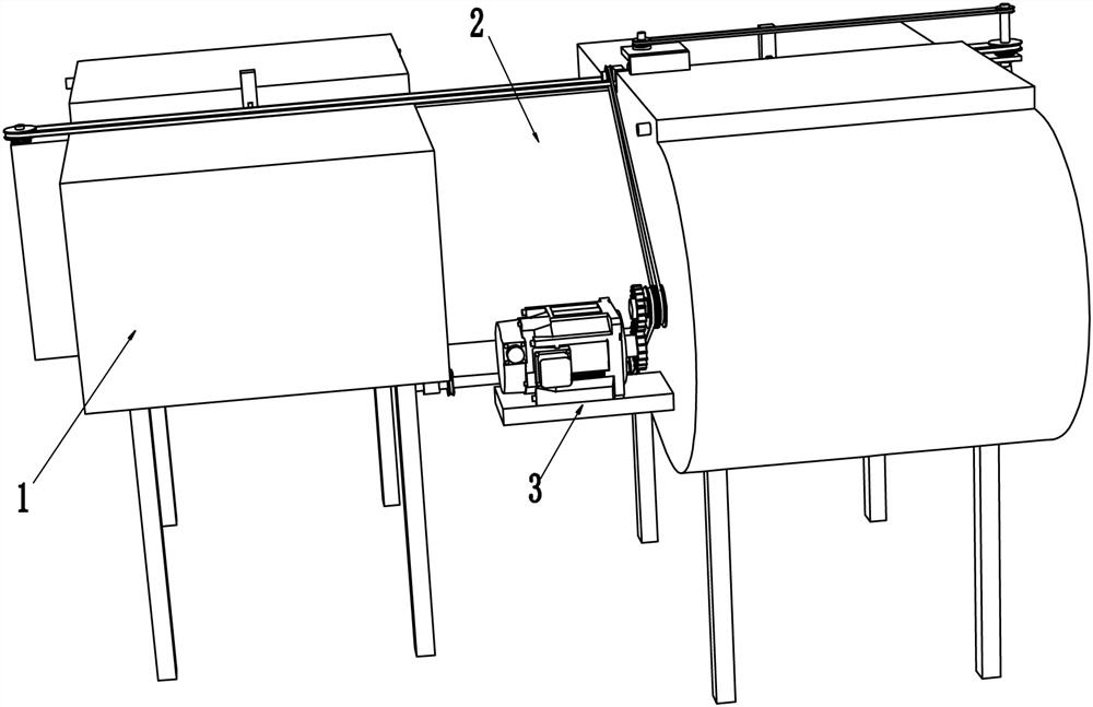 A double-sided honeycomb powder feeding machine