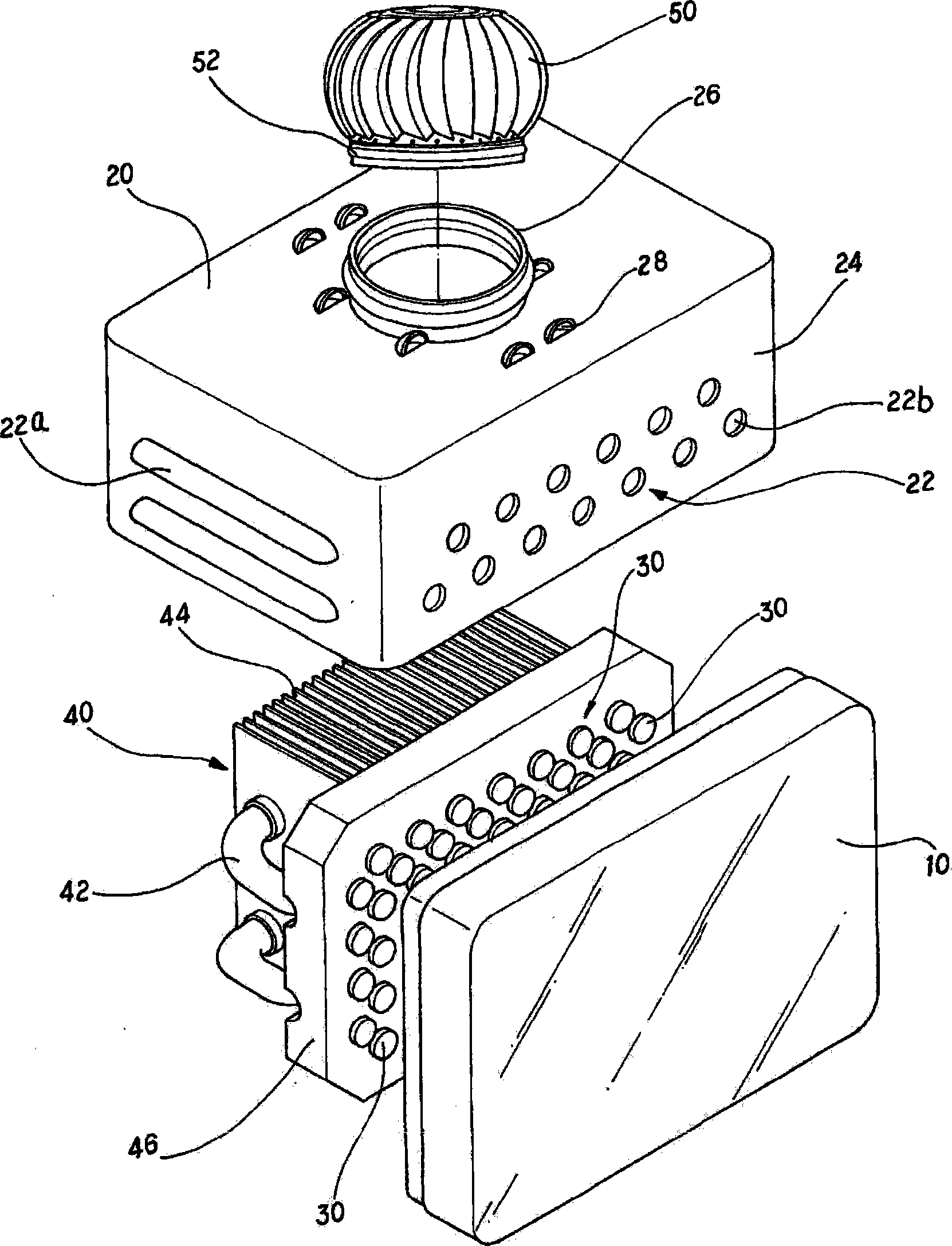 Convection heat radiating device of led lamp