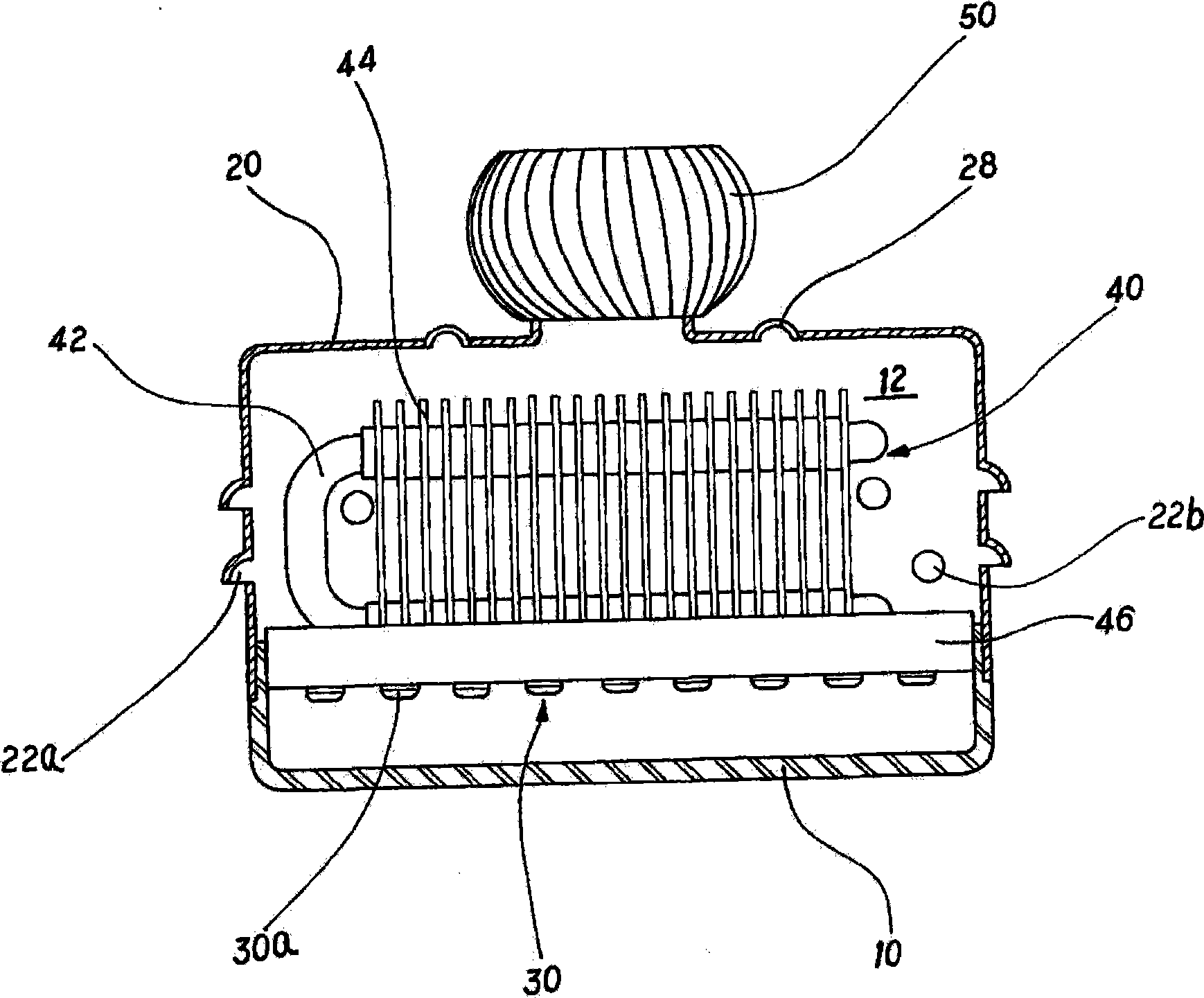 Convection heat radiating device of led lamp