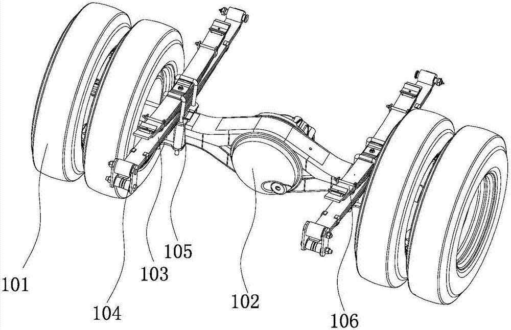 Integrated test bench for spring plate spring suspension system