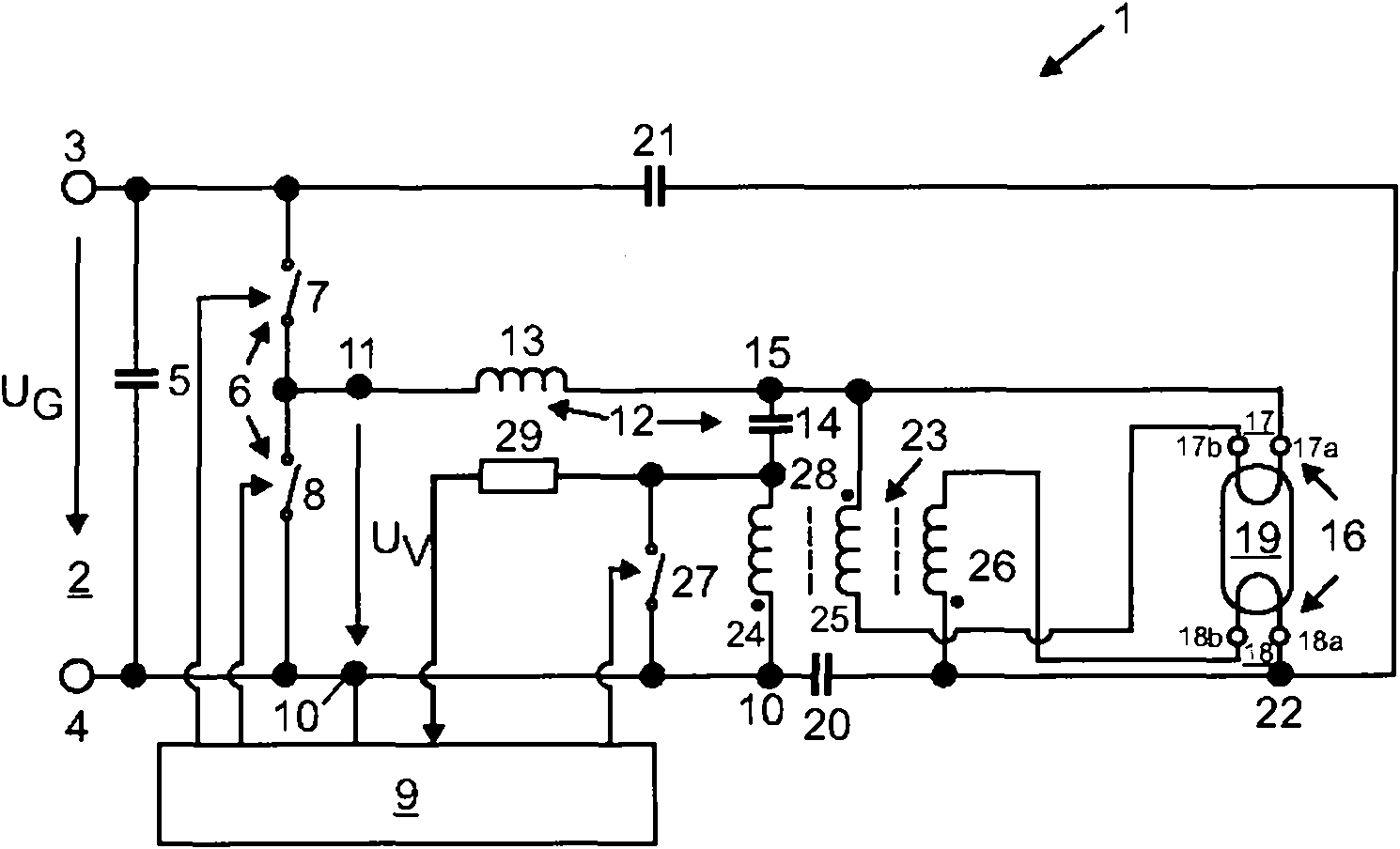 Circuit arrangement for operating a low-pressure gas discharge lamp and corresponding method