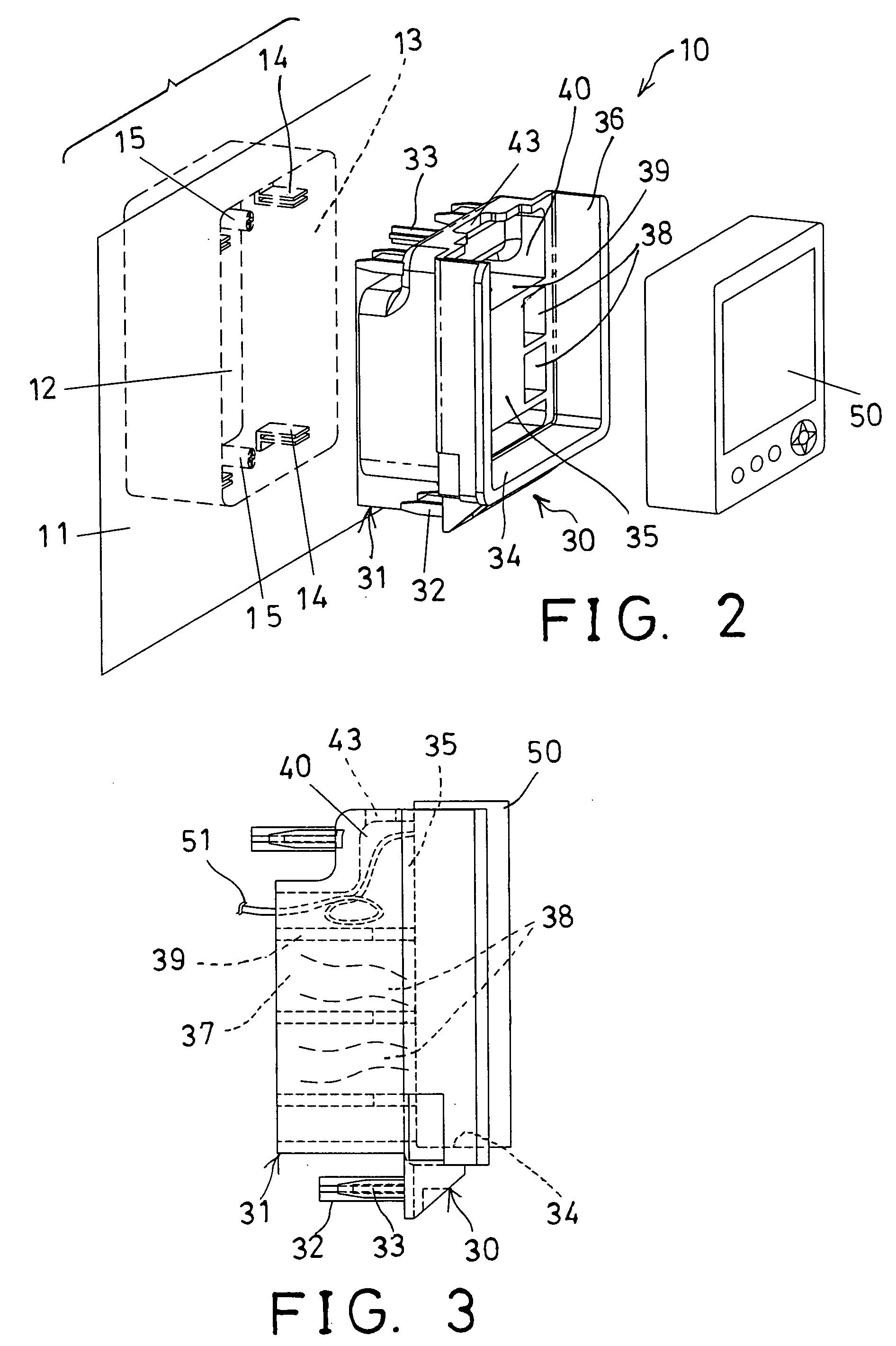 Monitor supporting combination for vehicle