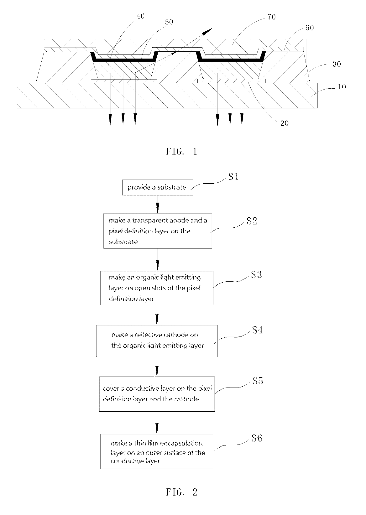 Organic light emitting display panel having a reflector in the pixel definition layer
