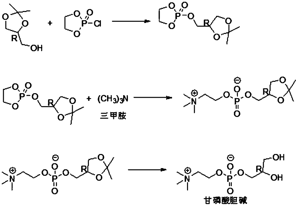 Synthetic catalyst for L-alpha glycerylphosphorylcholine and preparation method thereof