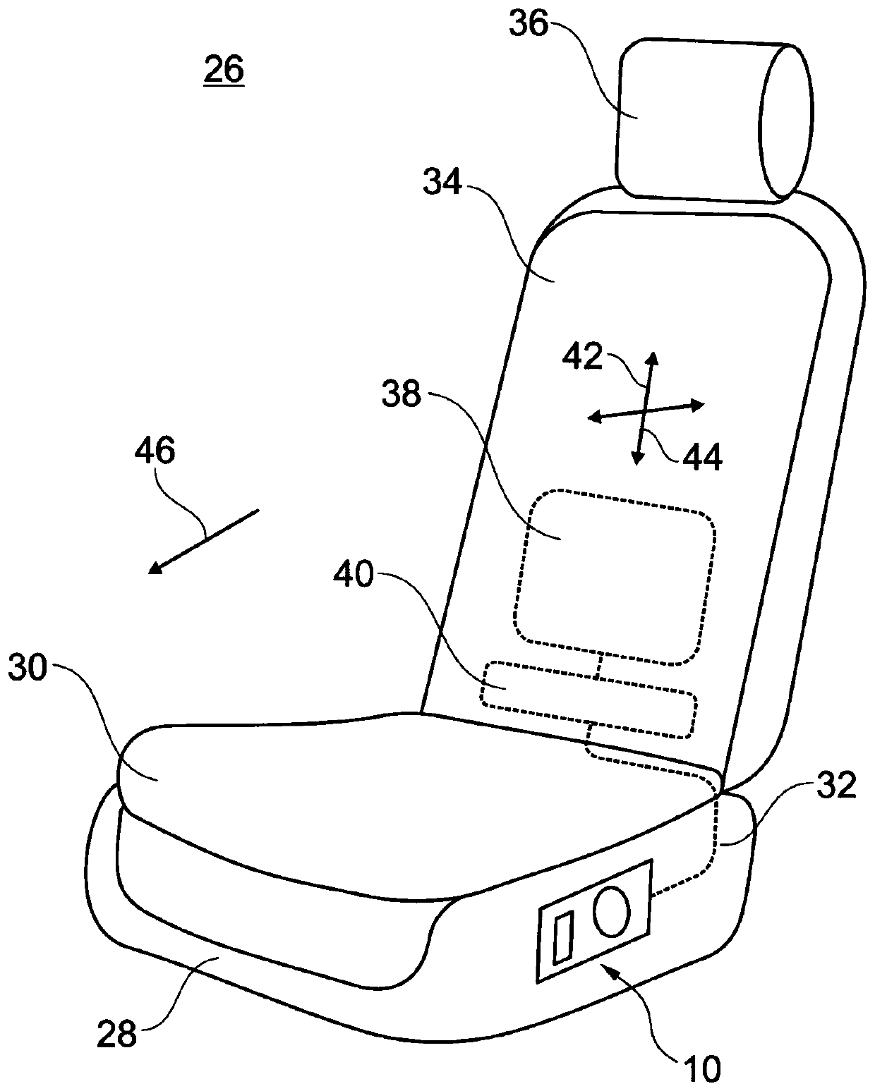 Operator control unit that controls an electrically adjustable lumbar support of a motor vehicle seat