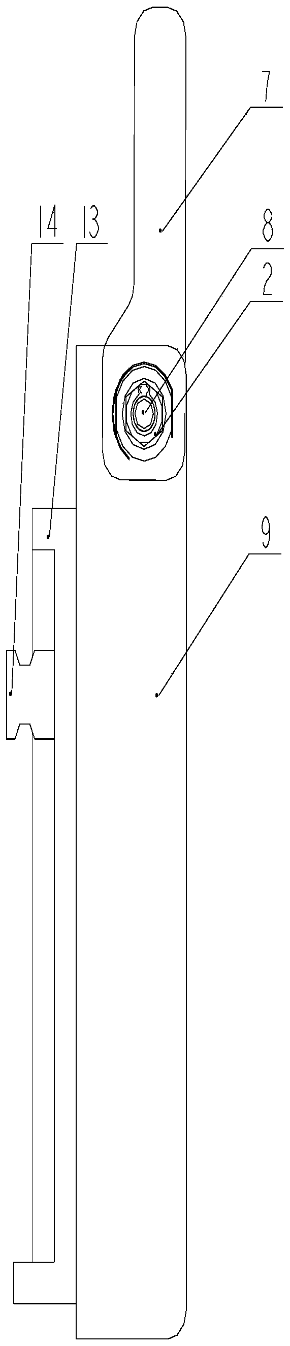 A spring-type guide rail limit device