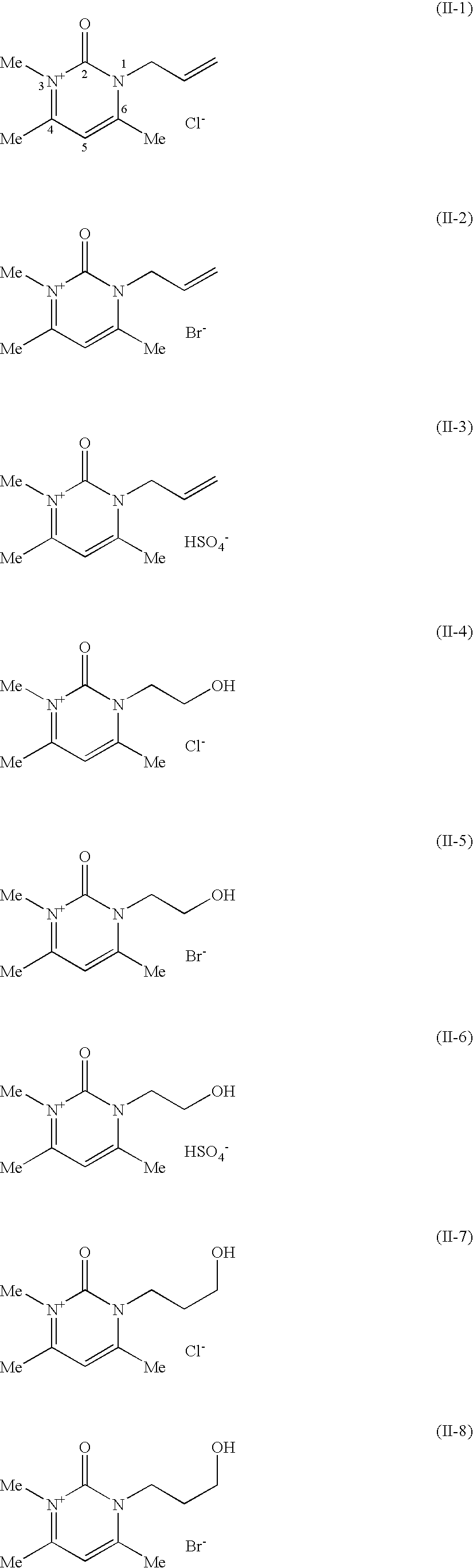 Compositions for treating keratinic fibers, methods of treating such fibers therewith and compounds contained therein