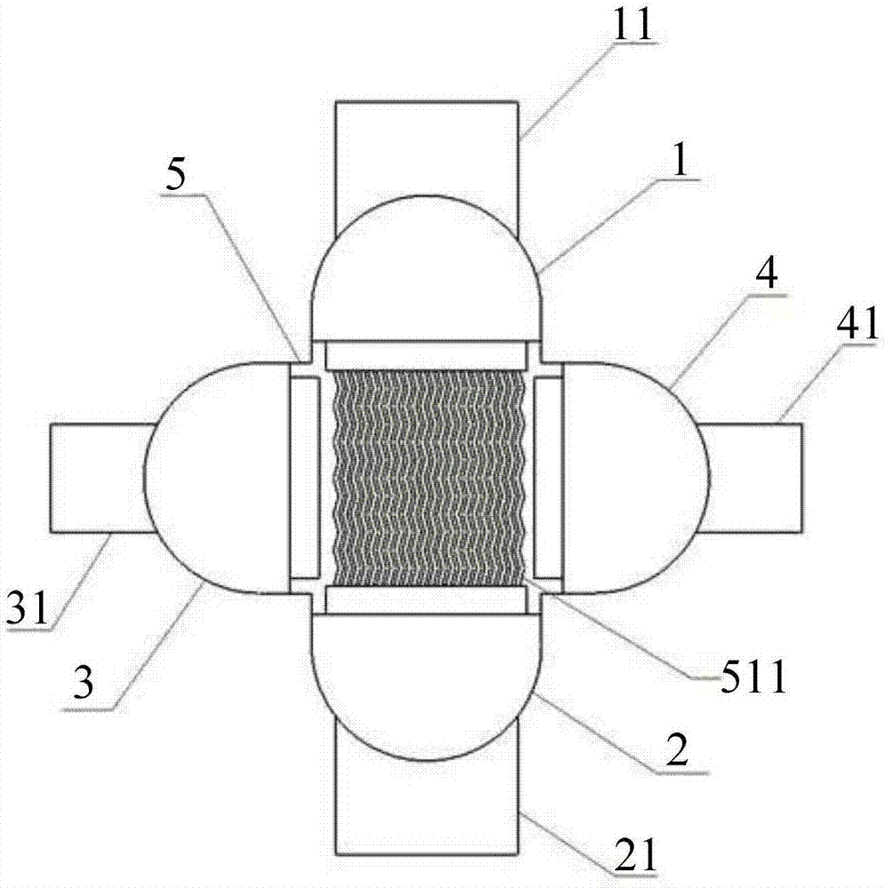 Printed circuit board type fused salt heat exchanger adopting double-layer board arrangement