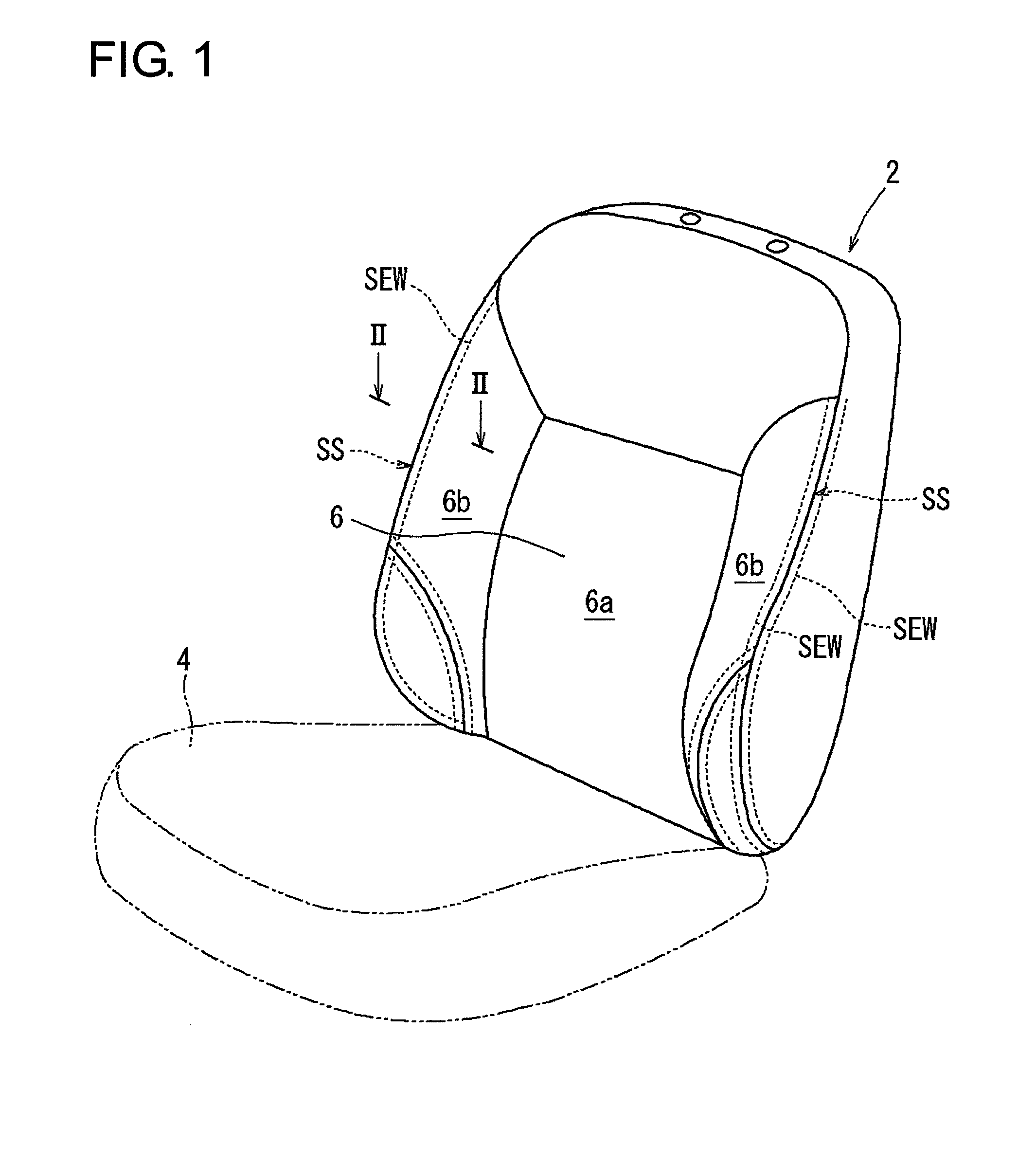 Sewing structure of facing sheet member for covering vehicle seat, method for producing the same, and air bag structure for vehicle seat