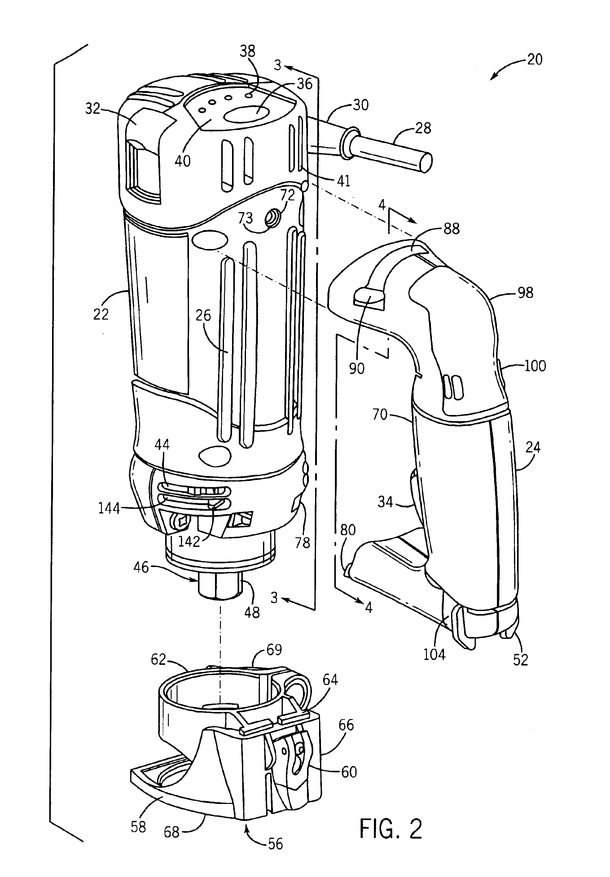 Power tool with light emitting diode