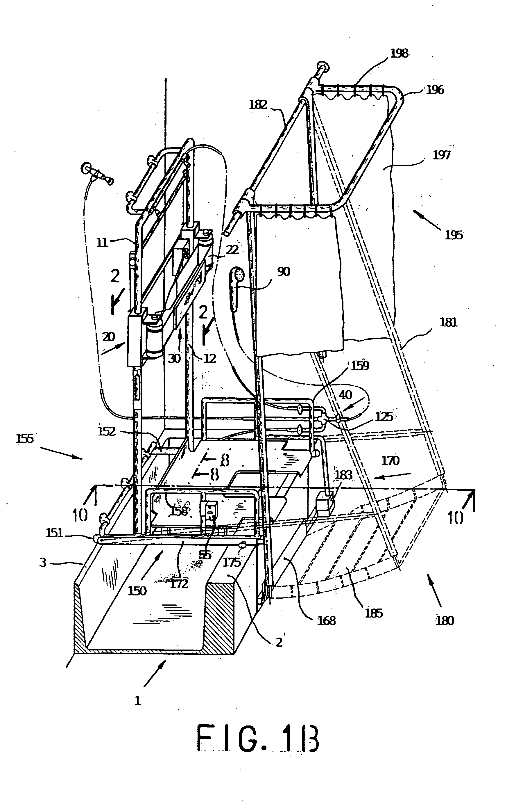 Apparatus for completely bathing onself by users of wheelchair and an elderly, infirm people
