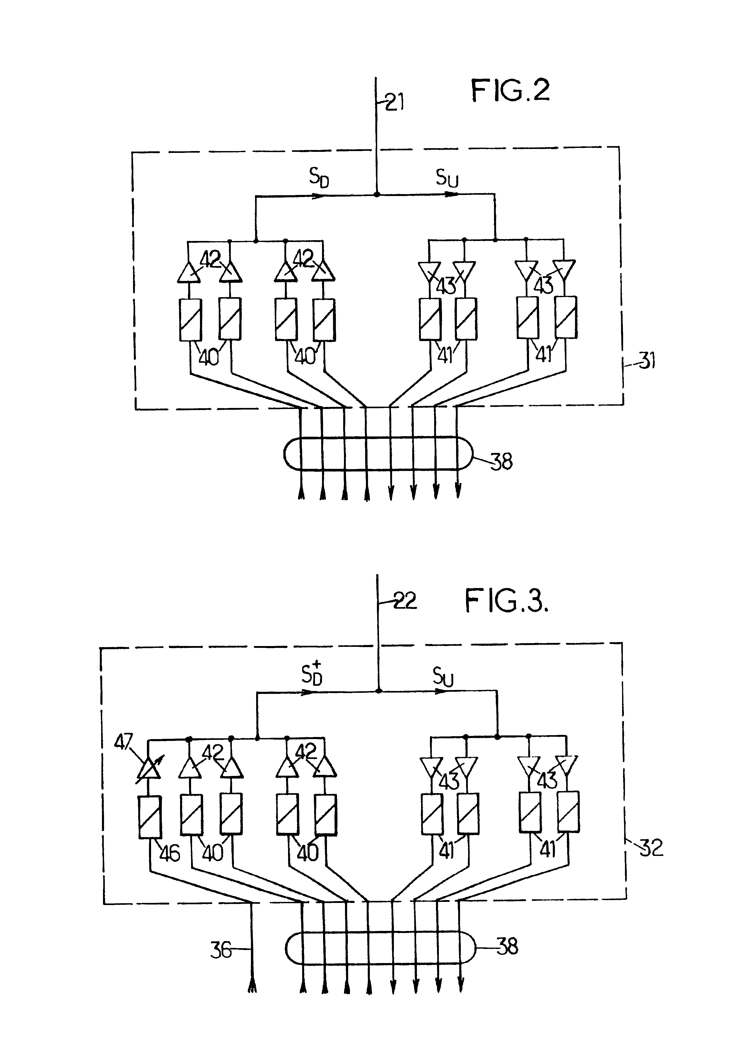 Mobile communication system using loss cables as transmission elements