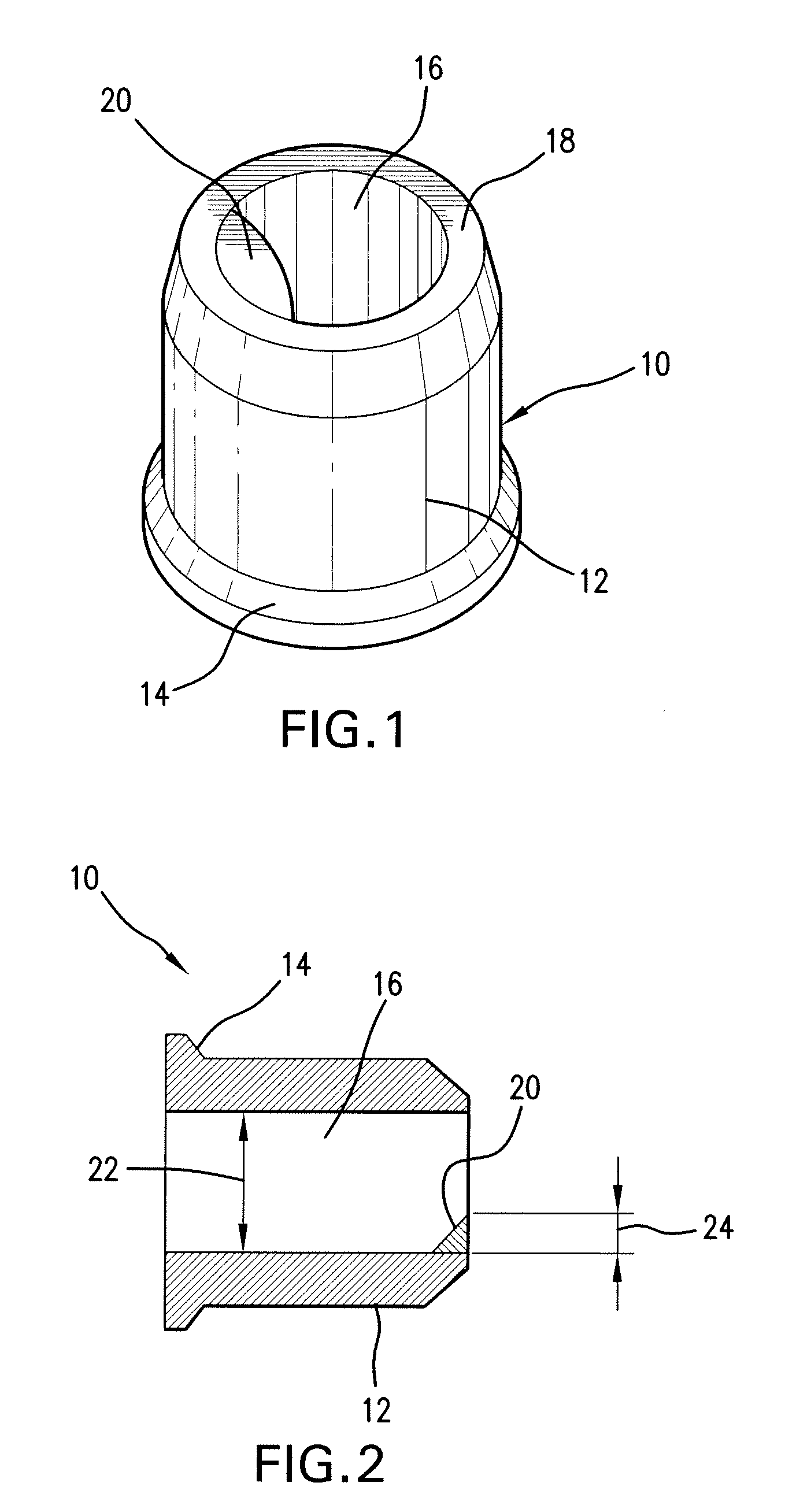 Fastening device having a retention element and method of manufacture