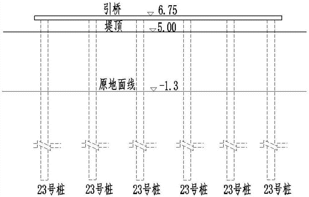 Above-water coating construction method for reducing negative friction force of pile body