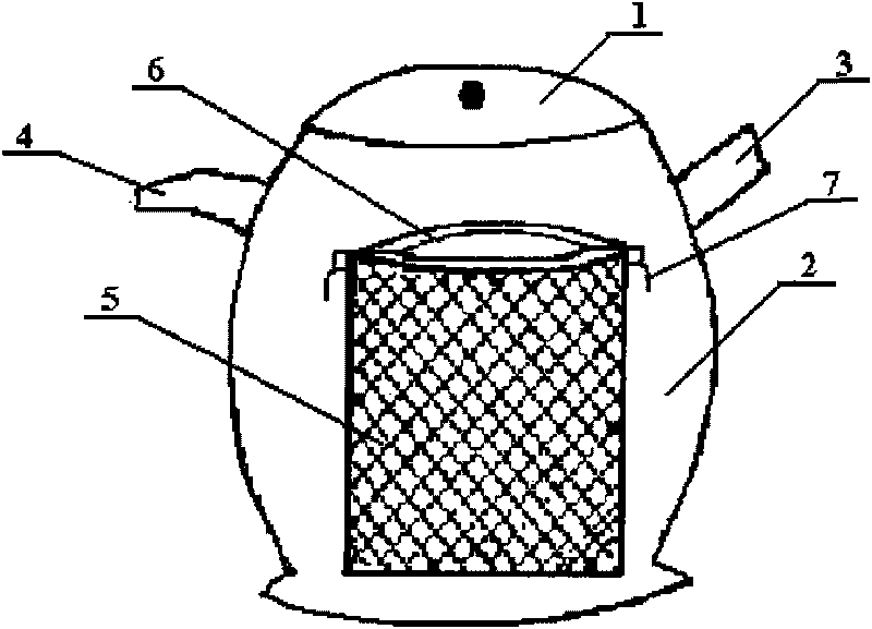 Filter type herbal medicament decocting pot