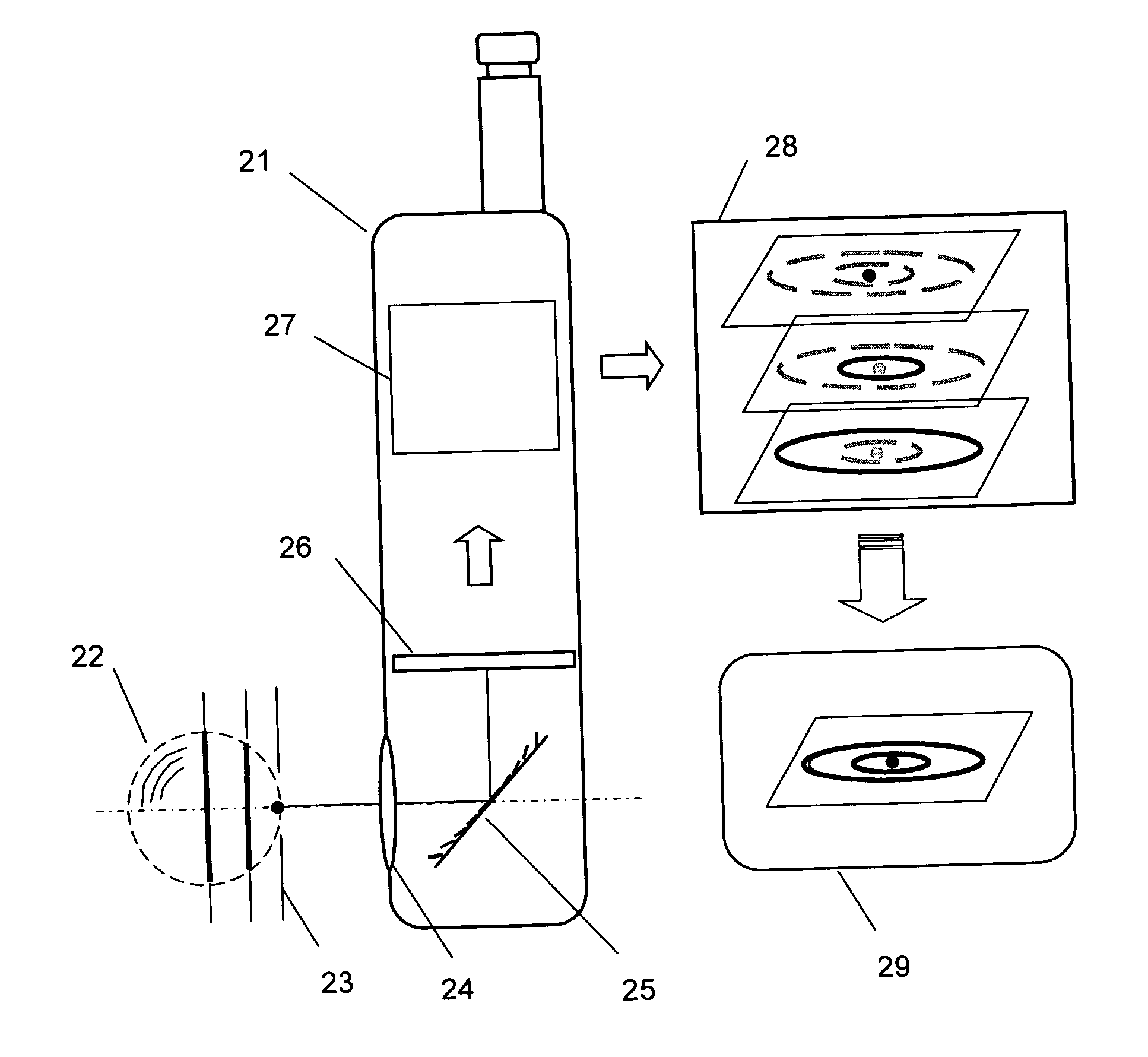 Cellular phone camera with three-dimensional imaging function