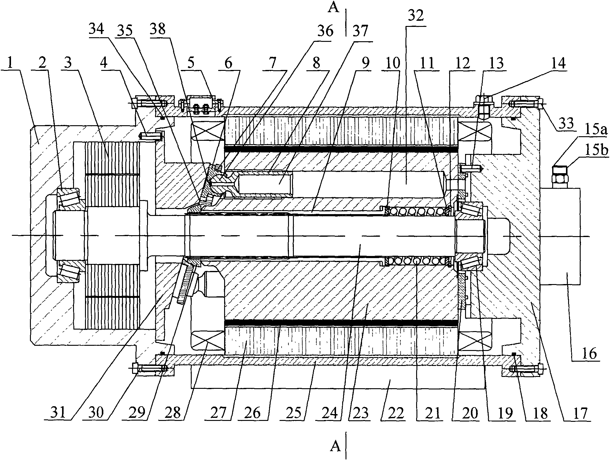 Integrated hydraulically-driven permanent magnet synchronous generator