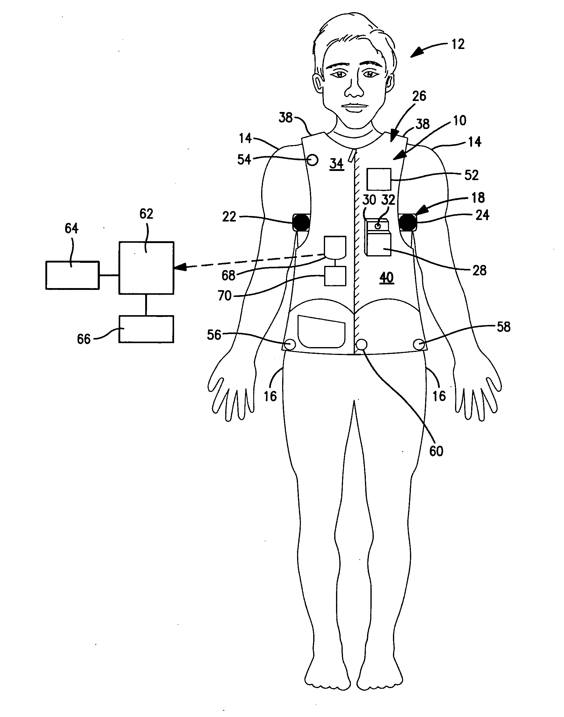 Device and a method for detecting the danger of a person drowning