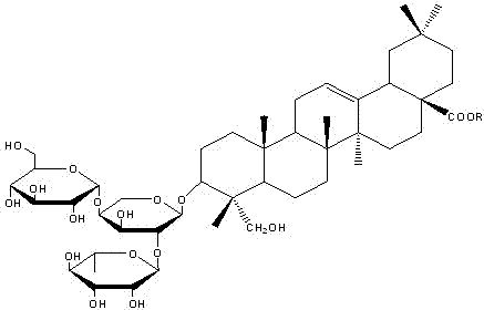 Hederasaponin derivative, preparation method of salts thereof and application thereof to resisting tumor