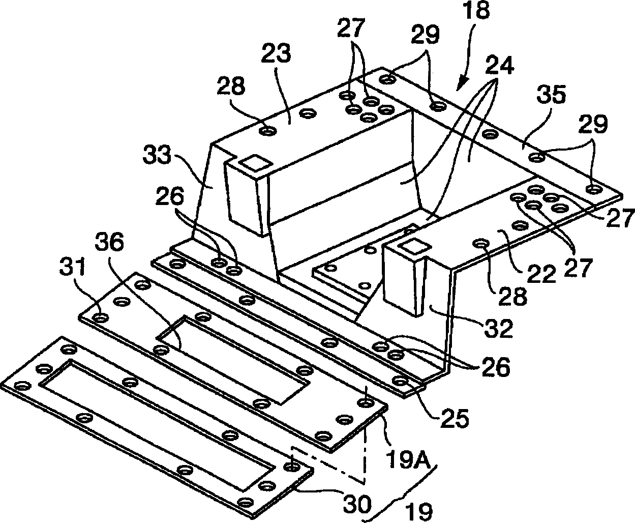 Baseplate frame of bulldozer and ROPS operator cabin for bulldozer with said baseplate frame