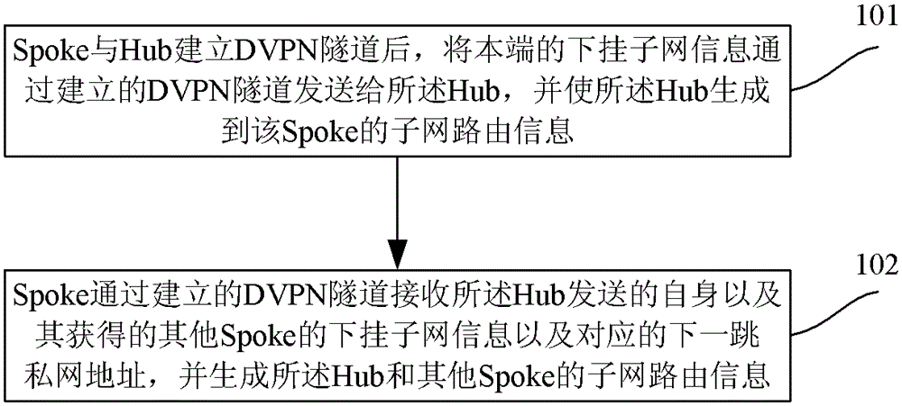 A dvpn large-scale networking method and spoke