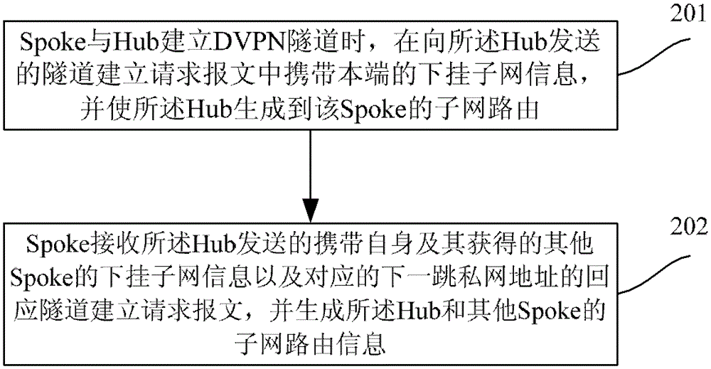 A dvpn large-scale networking method and spoke