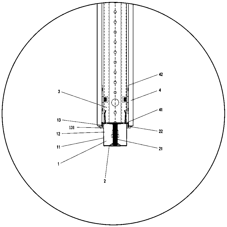 Modular movable partition and mounting method thereof