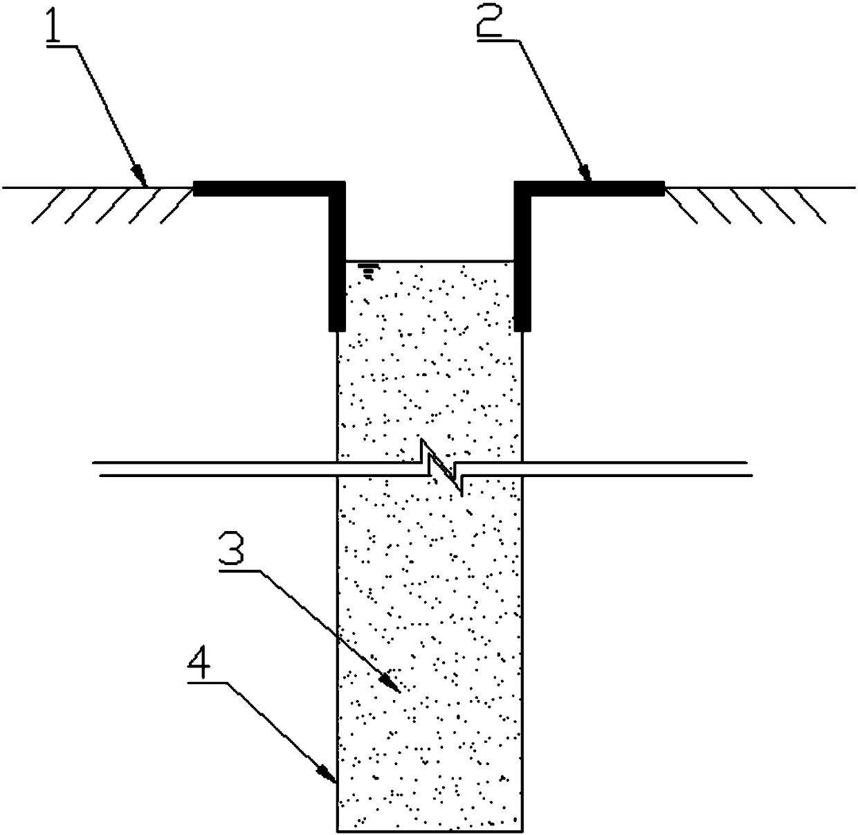 Sheet pile sinking method and pile foundation trench