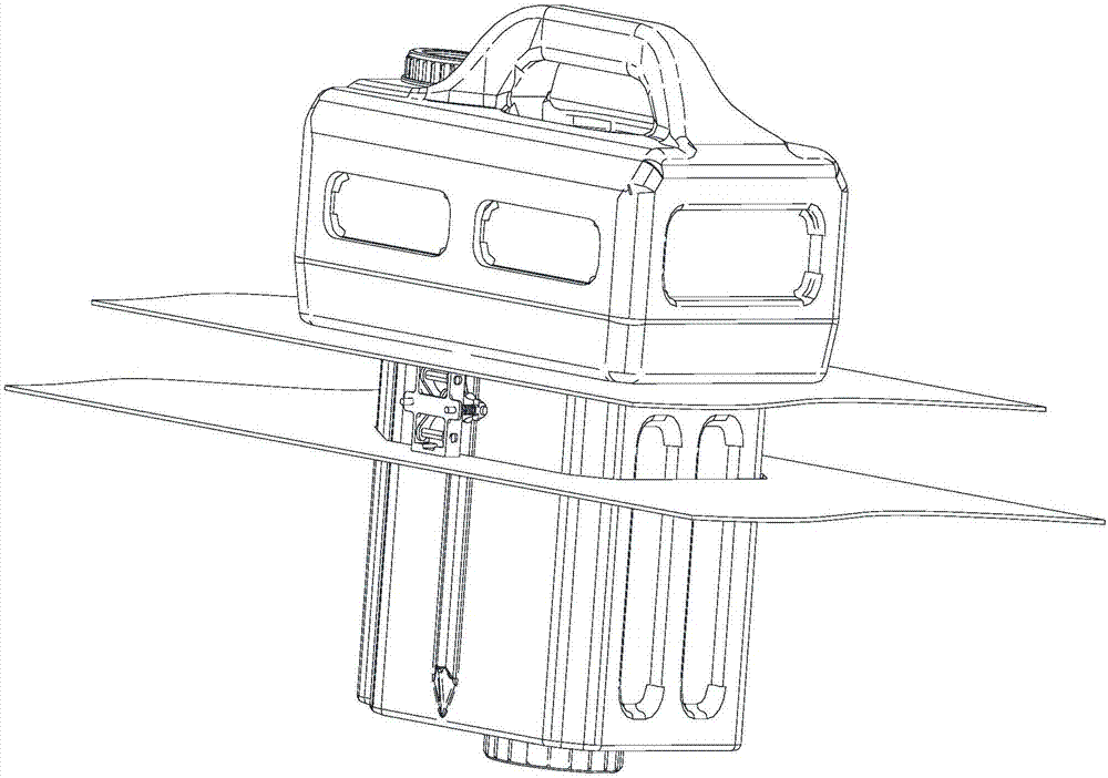 Lead-in and limiting mechanism for vehicle-carried container of unmanned aerial vehicle