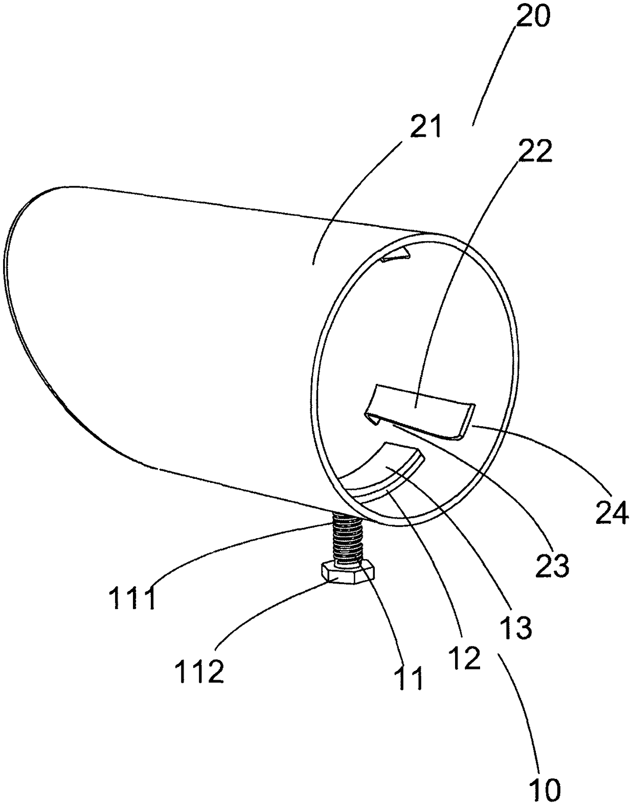 Automobile tail throat easy to install